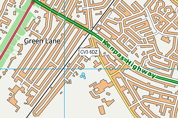 CV3 6DZ map - OS VectorMap District (Ordnance Survey)