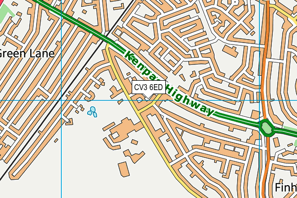 CV3 6ED map - OS VectorMap District (Ordnance Survey)