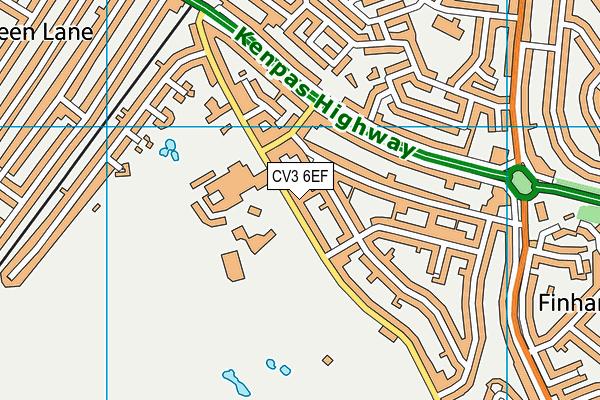 CV3 6EF map - OS VectorMap District (Ordnance Survey)