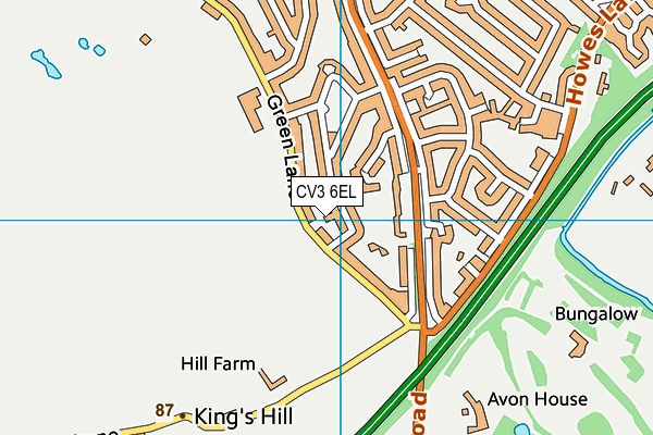 CV3 6EL map - OS VectorMap District (Ordnance Survey)