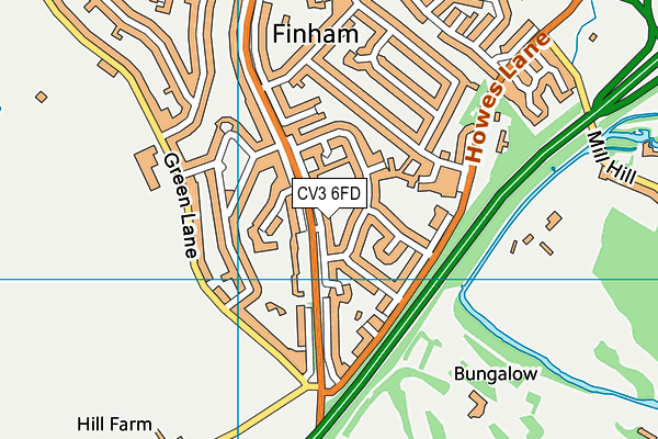CV3 6FD map - OS VectorMap District (Ordnance Survey)