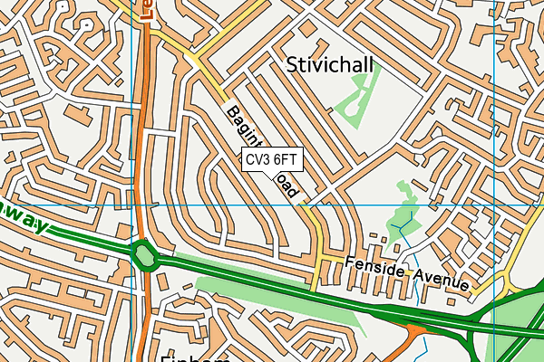 CV3 6FT map - OS VectorMap District (Ordnance Survey)