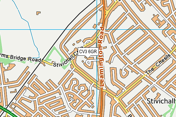 CV3 6GR map - OS VectorMap District (Ordnance Survey)