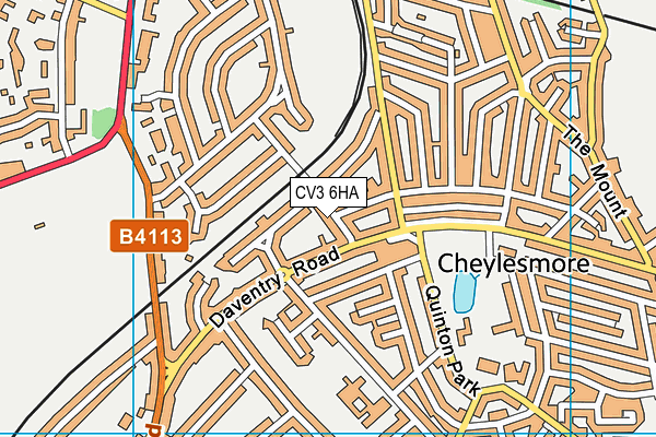 CV3 6HA map - OS VectorMap District (Ordnance Survey)