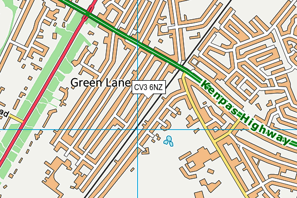 CV3 6NZ map - OS VectorMap District (Ordnance Survey)