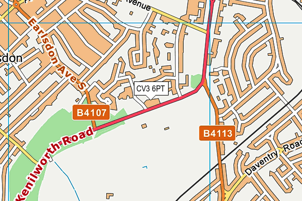War Memorial Park (Coventry) map (CV3 6PT) - OS VectorMap District (Ordnance Survey)