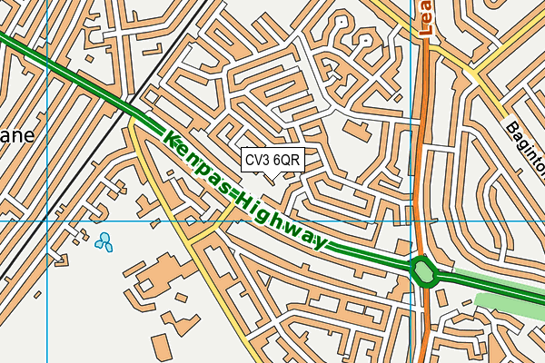 CV3 6QR map - OS VectorMap District (Ordnance Survey)