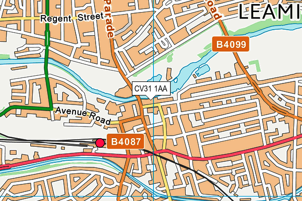 CV31 1AA map - OS VectorMap District (Ordnance Survey)