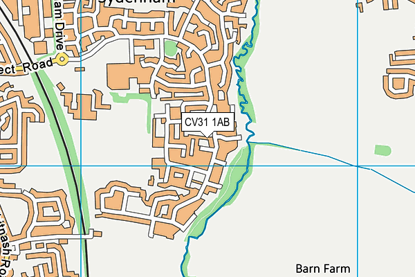 CV31 1AB map - OS VectorMap District (Ordnance Survey)