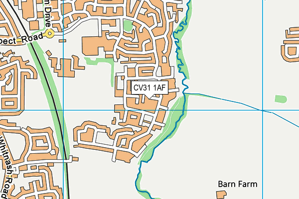 CV31 1AF map - OS VectorMap District (Ordnance Survey)