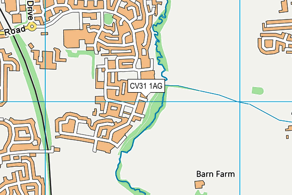 CV31 1AG map - OS VectorMap District (Ordnance Survey)