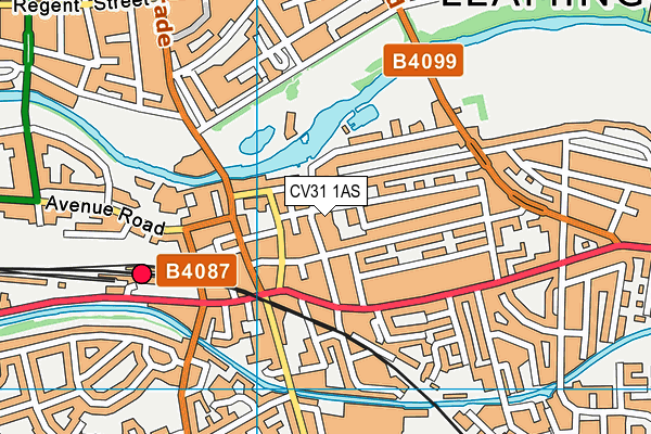 CV31 1AS map - OS VectorMap District (Ordnance Survey)