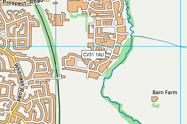 CV31 1AU map - OS VectorMap District (Ordnance Survey)