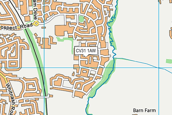 CV31 1AW map - OS VectorMap District (Ordnance Survey)