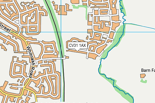 CV31 1AX map - OS VectorMap District (Ordnance Survey)