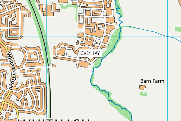 CV31 1AY map - OS VectorMap District (Ordnance Survey)