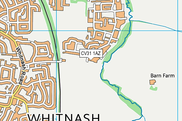 CV31 1AZ map - OS VectorMap District (Ordnance Survey)