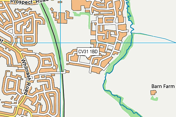 CV31 1BD map - OS VectorMap District (Ordnance Survey)