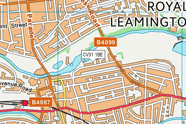 CV31 1BE map - OS VectorMap District (Ordnance Survey)