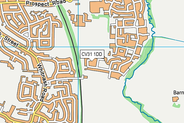 CV31 1DD map - OS VectorMap District (Ordnance Survey)