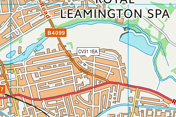 CV31 1EA map - OS VectorMap District (Ordnance Survey)