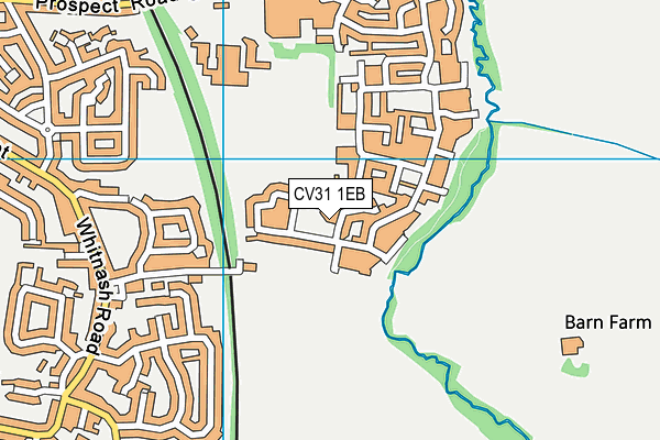 CV31 1EB map - OS VectorMap District (Ordnance Survey)