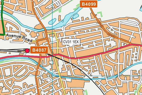 CV31 1EX map - OS VectorMap District (Ordnance Survey)