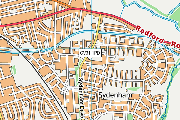 CV31 1PD map - OS VectorMap District (Ordnance Survey)