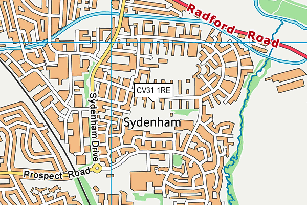 CV31 1RE map - OS VectorMap District (Ordnance Survey)