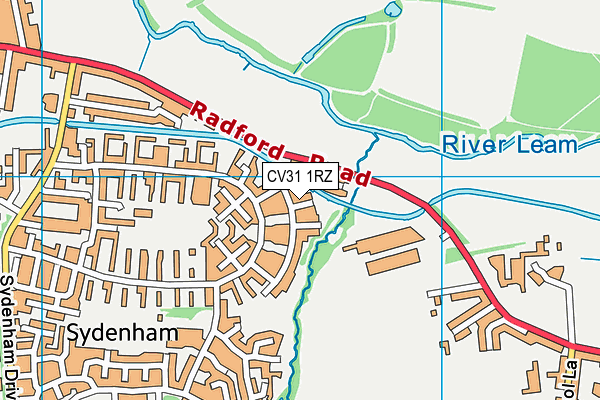 CV31 1RZ map - OS VectorMap District (Ordnance Survey)