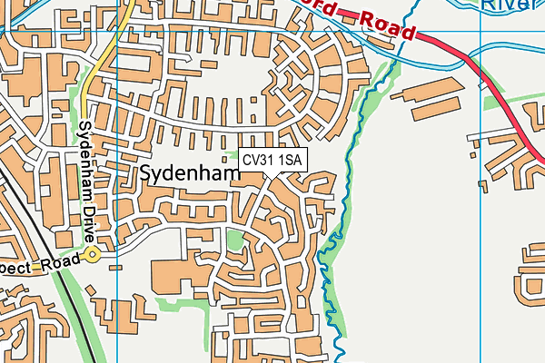 Sydenham Primary School map (CV31 1SA) - OS VectorMap District (Ordnance Survey)