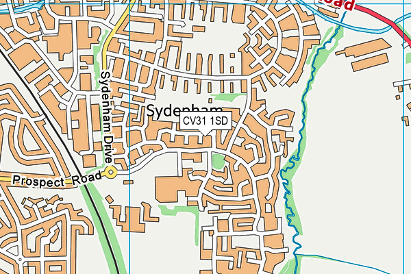 CV31 1SD map - OS VectorMap District (Ordnance Survey)