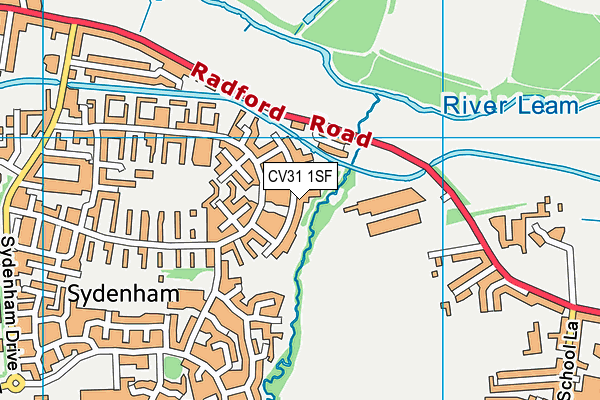 CV31 1SF map - OS VectorMap District (Ordnance Survey)