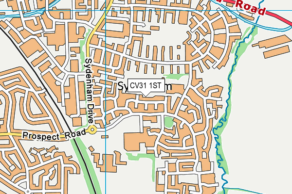 CV31 1ST map - OS VectorMap District (Ordnance Survey)
