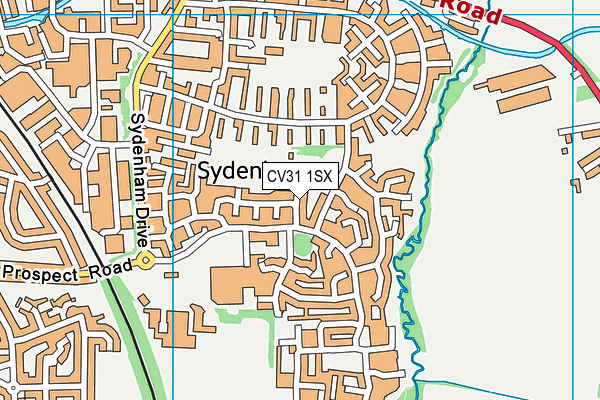 CV31 1SX map - OS VectorMap District (Ordnance Survey)