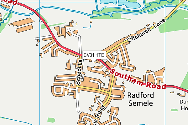 CV31 1TE map - OS VectorMap District (Ordnance Survey)