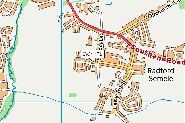 CV31 1TU map - OS VectorMap District (Ordnance Survey)
