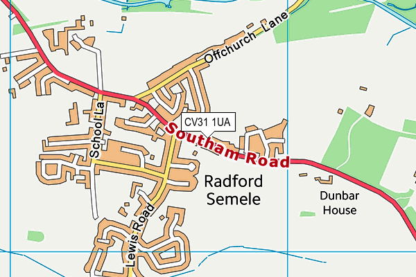 CV31 1UA map - OS VectorMap District (Ordnance Survey)