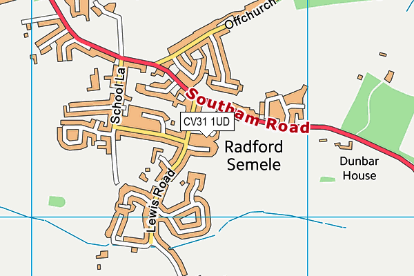 CV31 1UD map - OS VectorMap District (Ordnance Survey)