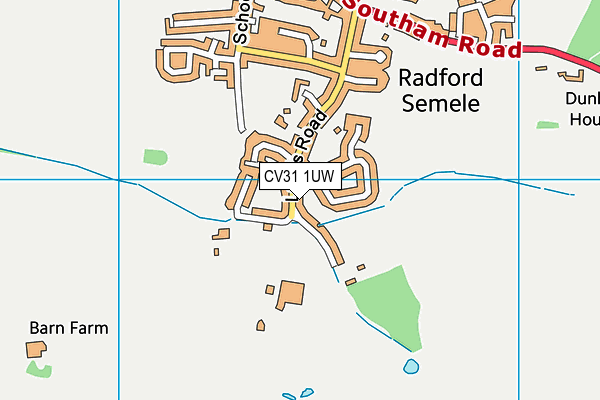 CV31 1UW map - OS VectorMap District (Ordnance Survey)