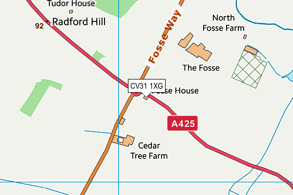 CV31 1XG map - OS VectorMap District (Ordnance Survey)