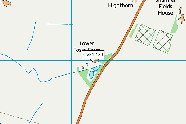 CV31 1XJ map - OS VectorMap District (Ordnance Survey)