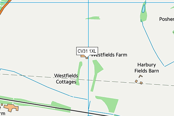 CV31 1XL map - OS VectorMap District (Ordnance Survey)