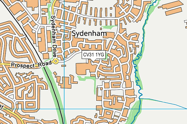 CV31 1YG map - OS VectorMap District (Ordnance Survey)