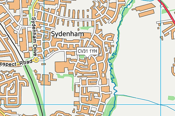 CV31 1YH map - OS VectorMap District (Ordnance Survey)