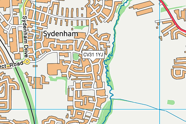 CV31 1YJ map - OS VectorMap District (Ordnance Survey)