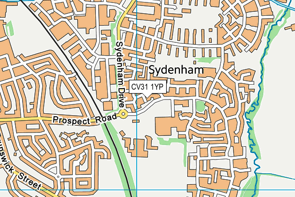 CV31 1YP map - OS VectorMap District (Ordnance Survey)