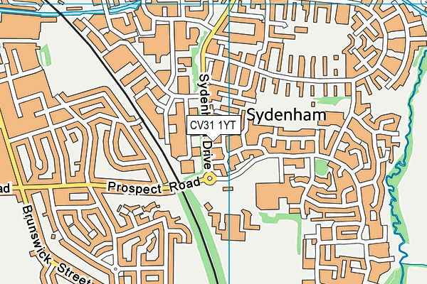 CV31 1YT map - OS VectorMap District (Ordnance Survey)
