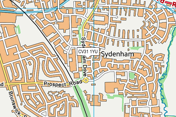 CV31 1YU map - OS VectorMap District (Ordnance Survey)