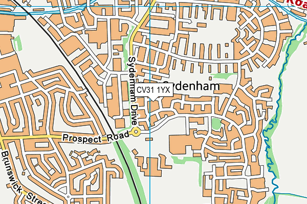 CV31 1YX map - OS VectorMap District (Ordnance Survey)